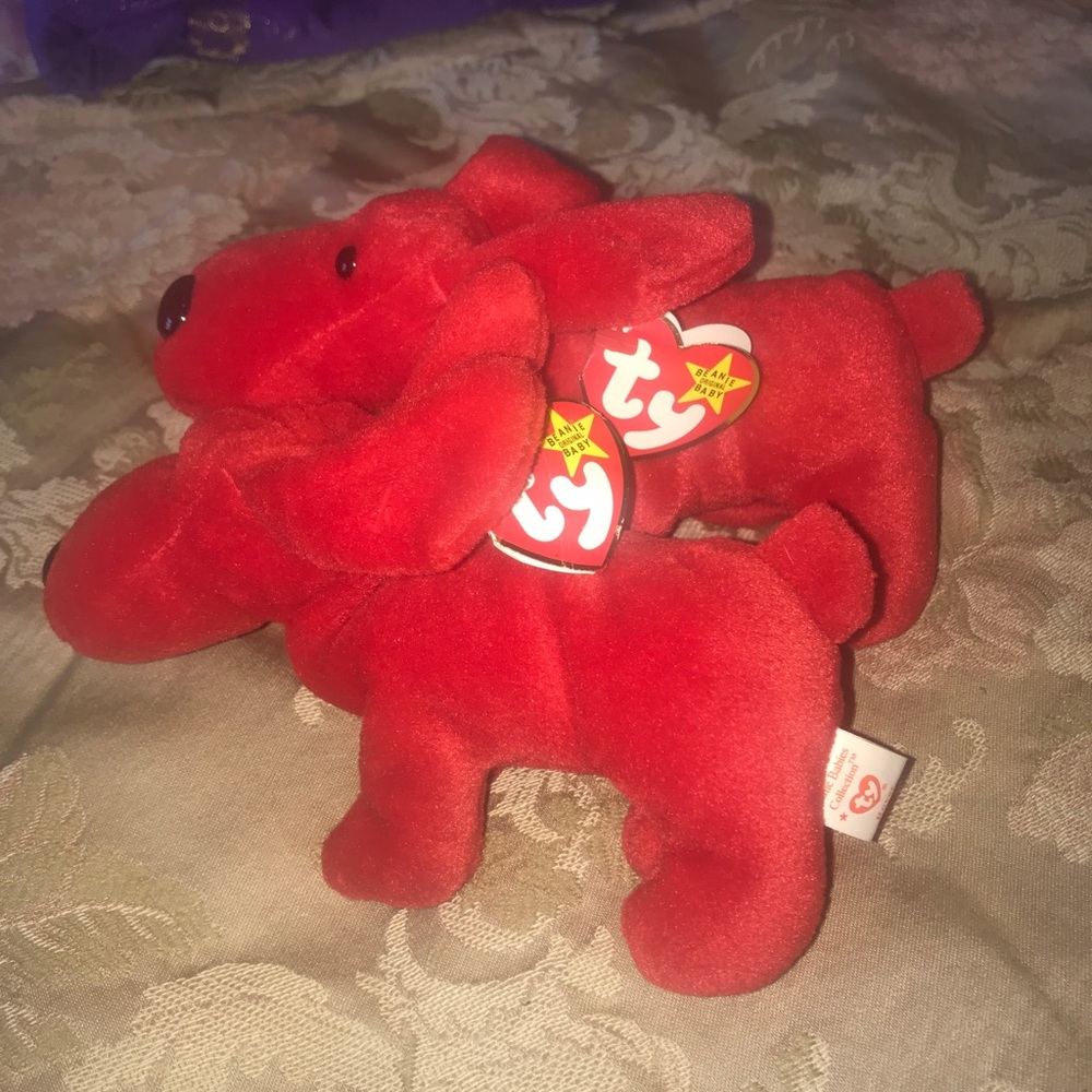 2 for $80 (2) Rover Beanie Babies 1996 with Errors